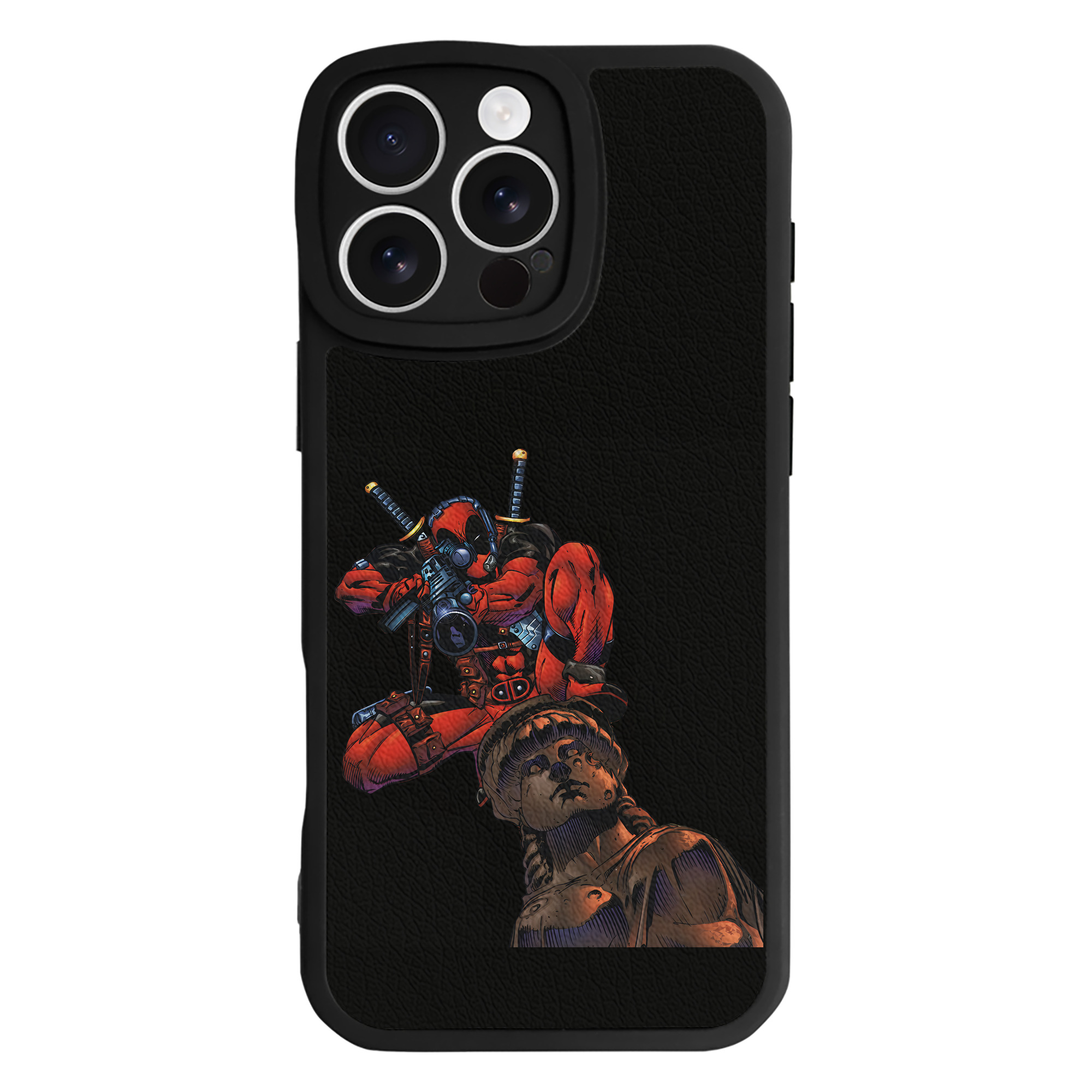 （画像用） Deadpool デッドプール 【iPhone 16シリーズ対応】シリコンスマホケース（レザー調） 材質：シリコン